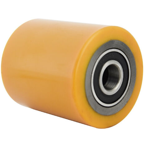 2Gt Roues Et Roulettes – Galet 82 x 70 mm en polyuréthane – Corps acier – Alésage 17 mm – Charge maximale 560 kg – Pour transpalettes manuels et électriques