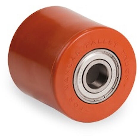 Galet 82 x 70 POLYURÉTHANE ROUGE Alimentaire  Alésage  (AL) : 25 mm
