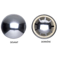 2Gt Roues Et Roulettes – Calotte autobloquante 20 mm – Rondelle à griffes d'arrêt – Protection zinguée nickelée – Montage par maillet sur axes bruts