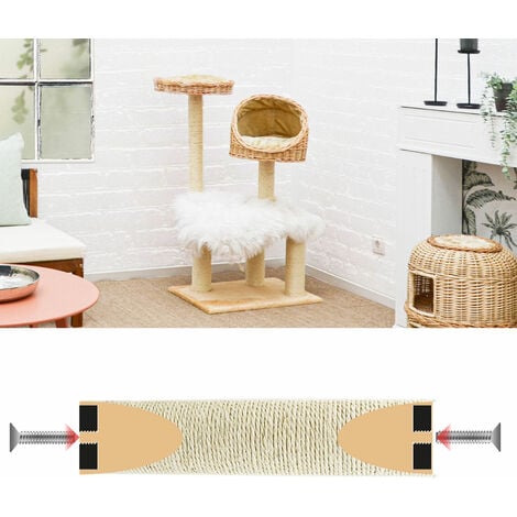 20 cm Cat Scratching Post Replacement M8 - Ø 9.2 cm Sisal Scratch Pole for Cats