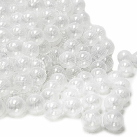 LittleTom 50 Plastic Balls 5.5cm to fill children's ball pits Transparent