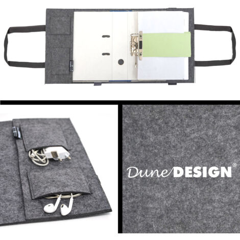 A4 Felt Lever Arch Folder Bag 31x34x9cm File Holder Organizer Student ...