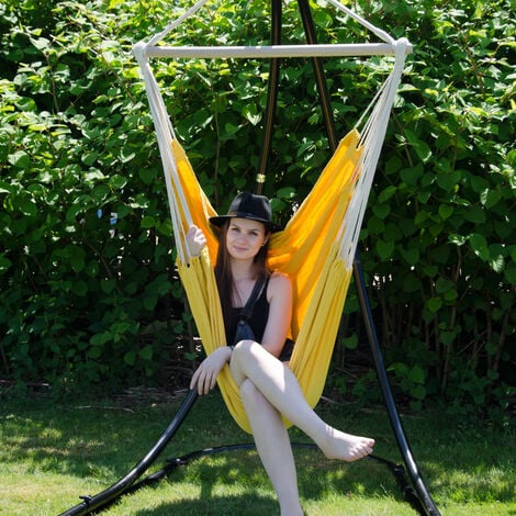 AMANKA Hammock Seat 2 People 150Kg XXL Swinging Cloth Chair 100% Cotton ...