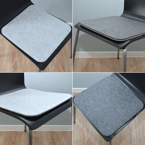 2 Square Felt Seat Cushions 35x35cm Chair Pads 8mm Seat Covers