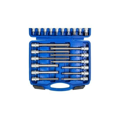 MALETÍN CON JUEGO LLAVES DE VASO TORX. 32 PIEZAS. GRAN CALIDAD