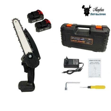 MINI MOTOSIERRA ELECTRICA CON 2 BATERIAS