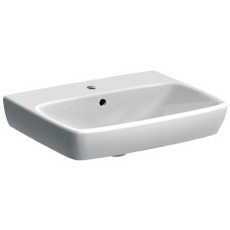 Lavabo suspendido 55 cm blanco brillo - Geberit Selnova Square - Senza colonna