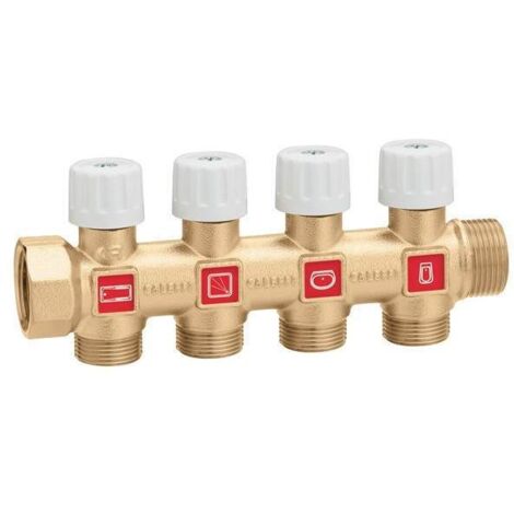 Colector simple con cuerpo de aleación resistente a la descincificación Caleffi 354  3/4" - 4