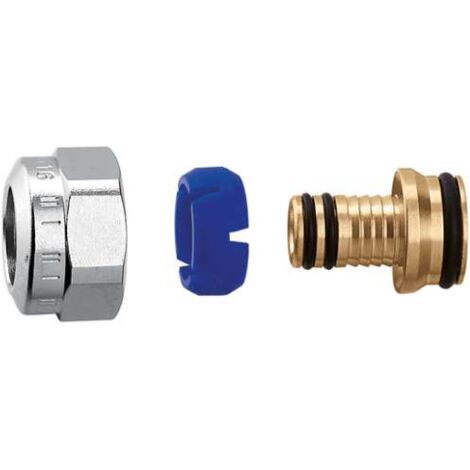 Racor para tubos multicapa DARCAL Caleffi 6790-6791  Cromo - Ø23 p.1.5 - Ø20 x 2