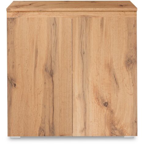 Mueble roble dorado 80x80x40 cm con dos puertas y estante - Messina