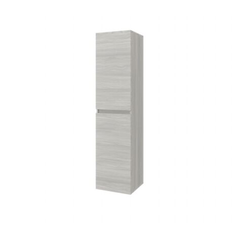 Columna de baño suspendida roble gris con dos puertas