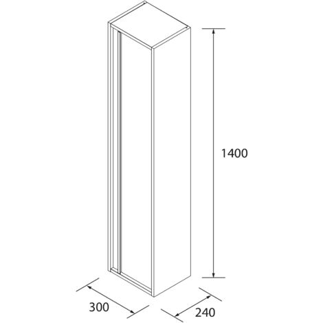 Columna De Baño Suspendida Con 2 Puertas Blanco Brillante | Leroy Merlin