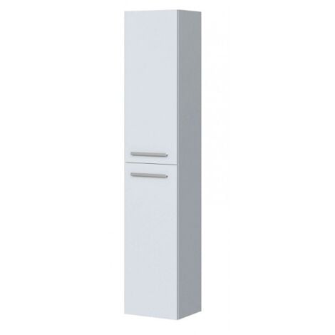 Mueble de baño de pie 80 cm blanco brillo con espejo - Leeds - Blanco brillo Standard