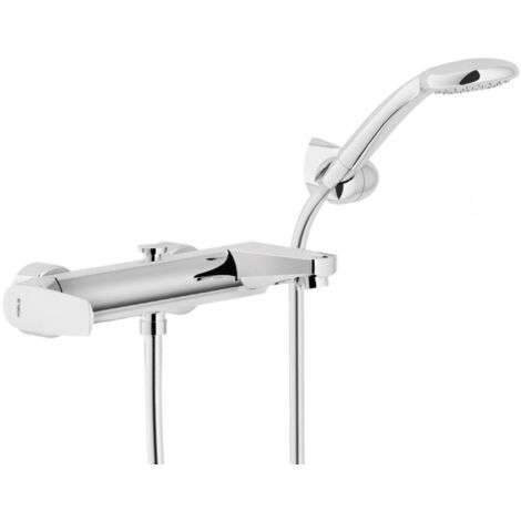 Mezclador monomando para bañera y ducha 15 x 150 mm exterior con dúplex de latón cromado - Nobili Nobi (1/5)