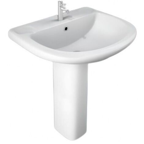 Lavabo suspendido 66x55 cm cerámica blanco brillo - Rak ceramics Orient