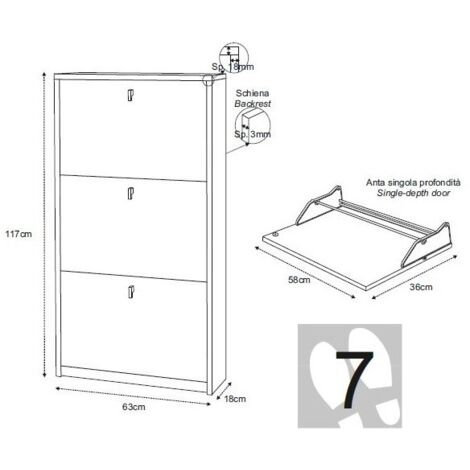 Mueble Organizador para zapatos x30 Standard con cajones superiores -  EnOrden