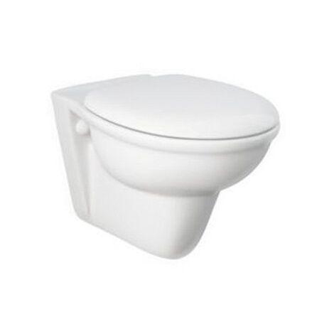 Par de sanitarios suspendidos en cerámica 37x55 cm blanco brillante - Rak Ceramics Karla - Senza coprivaso