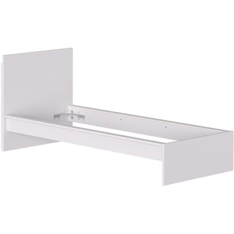 Estructura de cama individual 214x107 cm blanco mate - Pafo (1/5)