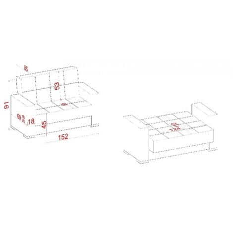 Sofá cama de dos plazas 152x85 cm color beige oscuro - Iseo