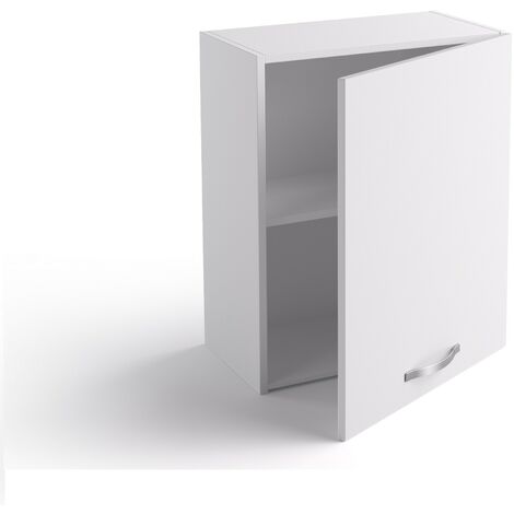 Mueble alto de cocina 60x31xH48 cm madera blanca mate con puerta y