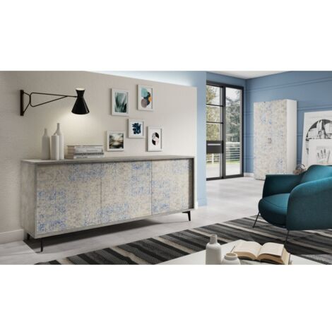 Armario multiusos 90x195h fresno blanco y Leizu - Rimini