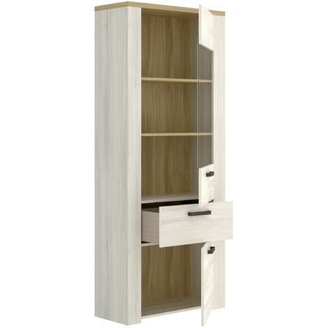 Alacena 2 Puertas Realizada en Pino y MDF Lacada en Blanco Medidas 187alto  x88 anchox42 Fondo