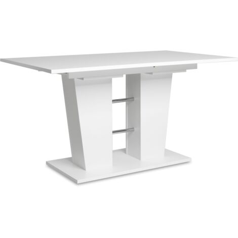 Mesa de salón extensible 140 x 190 cm blanco mate - Faenza (1/5)