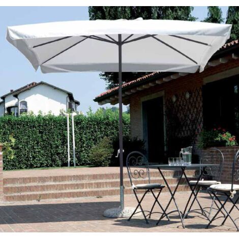 Sombrilla cuadrada con poste central de aluminio 3 x 2 m antracita - Sardegna