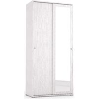 Armario 90x195h fresno blanco - Plutone