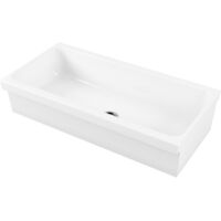 Lavabo de canal 90x45x20 blanco - Galassia Ninive
