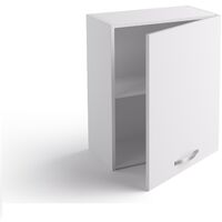 Mueble alto de cocina 60x33x72 cm blanco mate con una puerta - Abitare