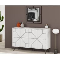 Aparador blanco mate con cuatro puertas 123x77,4 H - Agnone