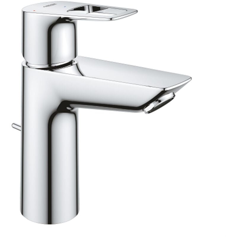 Mitigeur monocommande de lavabo taille M BAULOOP - Longueur: 107 mm - Hauteur: 168 mm - Chromé