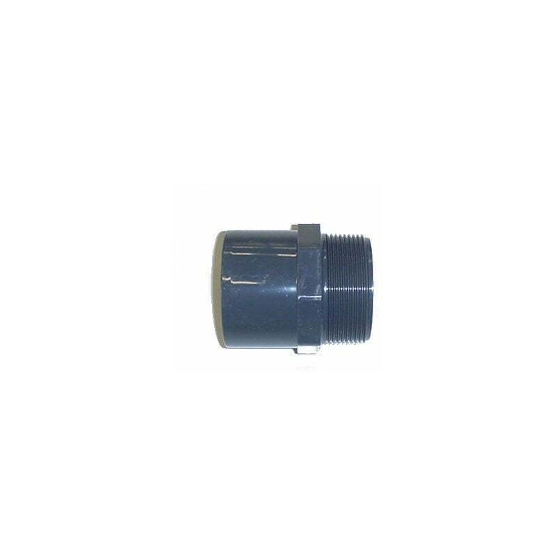 Embout PVC pression fileté B - Mâle à coller / Mâle à visser - Diamètres 25/32 - Filetage 26/34