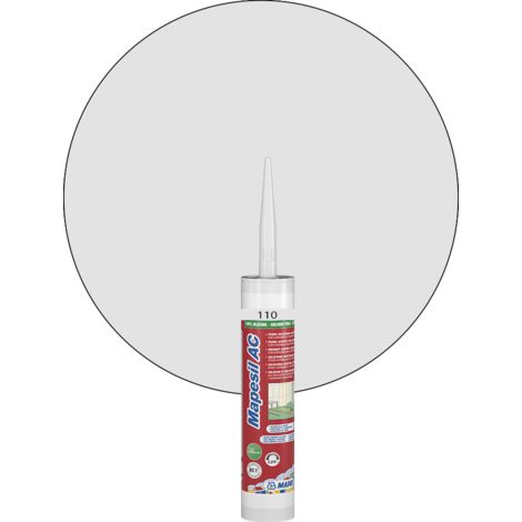 Mapei – Mastic silicone MAPESIL AC 310 ml – Acétique pur – Résistant aux moisissures et agents chimiques – Pour bassins et sanitaires