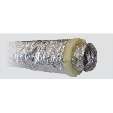 Gaine souple isolée laine de verre M0/M1 - Ep 50mm - Ø250mm (vendu en carton de 10 ml)