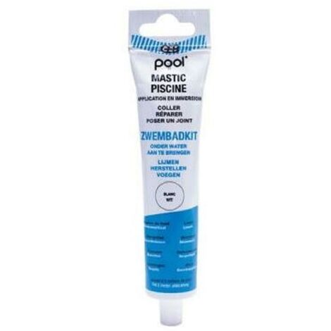 GEB – Mastic piscine transparent tube 80 ml – Colle MS Polymère pour étanchéité sous l'eau – Adhérence sur béton, bois, PVC, céramique