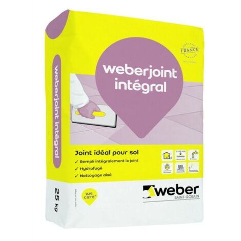 Joint de carrelage WEBERJOINT INTEGRAL - sac 5 kg - gris acier