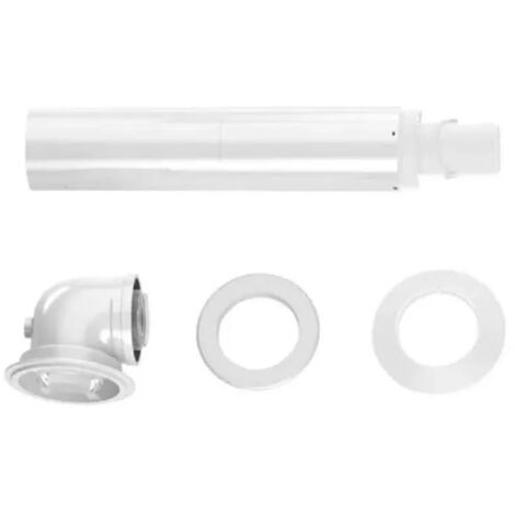 Elm Leblanc – Raccord fumisterie ventouse chaudières gaz condensation 60/100 mm – Terminal télescopique 395-615 mm – Nez orientable 45° – Blanc (1/5)
