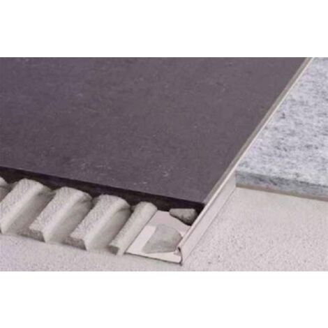 Schluter – Profilé de finition sol en aluminium anodisé brillant – Hauteur 12,5 mm – Longueur 2500 mm – Angle 87° pour protection carrelage (1/2)