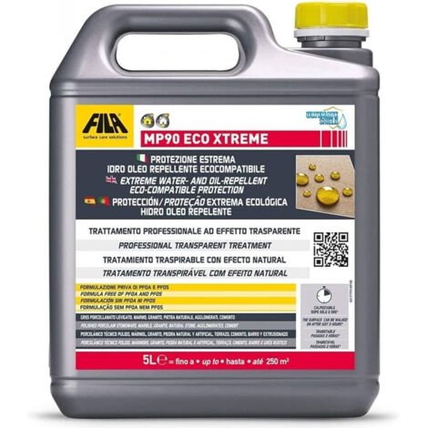 Fila – Protection totale hydrofuge et oléofuge 5L – Anti-graffitis pour surfaces verticales – Empêche l'absorption des taches huileuses et aqueuses