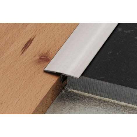 Schluter – Profilé de finition sol et mur aluminium anodisé mat – Hauteur 14 mm – Longueur 2,5 m – Pour transitions de revêtements adjacents (1/2)