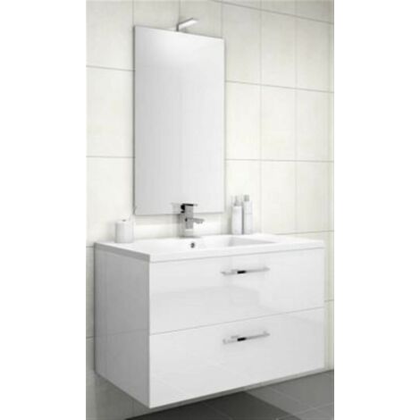 Meuble sous vasque simple 90 cm – 2 tiroirs avec amortisseurs – Bois chêne brut – Dimensions : 900x540x560 mm – Garantie 5 ans – Discac
