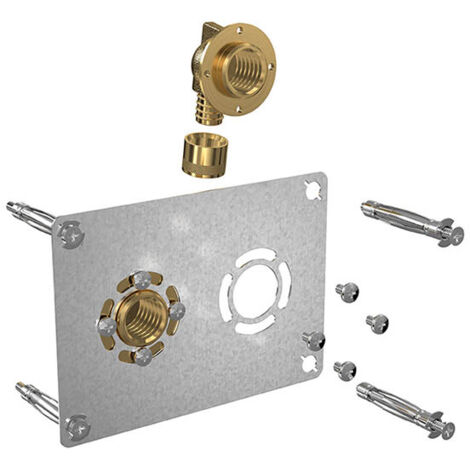 Watts – Robifix PER 16 mm – Sortie cloison coudée F 1/2' – Entraxe 50 mm – Raccords laiton pour robinetterie encastrée (1/10)