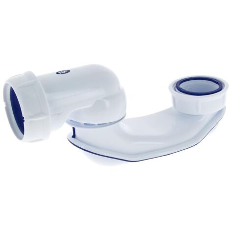 Nicoll – Siphon baignoire bi-matière SIBH208 – Diamètre 40 mm – Garde d'eau 50 mm – Hauteur réduite 94 mm – Drainage efficace sans odeur