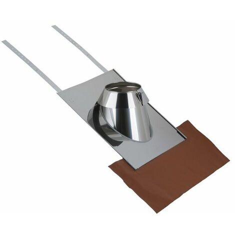 Solin inox 15 à 30° tuile avec collerette THERMINOX TI - Diamètre int. : 150 / Diamètre ext. : 214