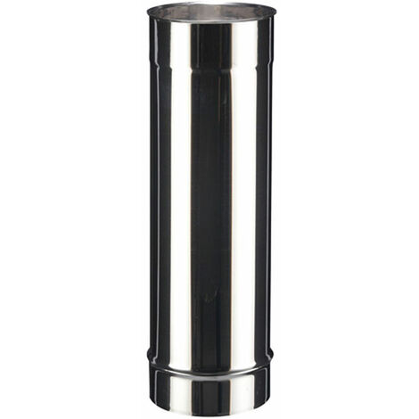 Poujoulat – Tuyau droit inox 304 pour chaudières – Longueur 95 cm – Diamètre 130 mm – Soudé en continu pour durabilité