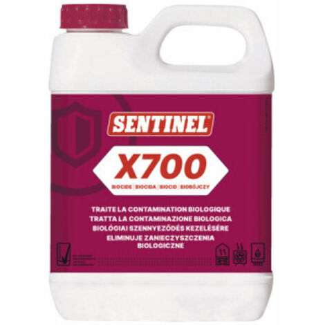 Sentinel – Biocide X700 1L – Dégazeur et désemboueur pour installations basse température – Protège contre la corrosion et les mauvaises odeurs (1/3)