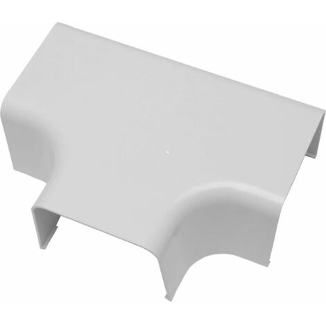 Té pour goulotte 110 x 75 mm – Plastique haute qualité – Finition blanche RAL 9003 – Compatible câbles divers