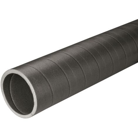 Ubbink – Conduit de fumée isolé 2m diamètre 125mm – Fabriqué en EPE pour prévention condensation – Esthétique inox moderne